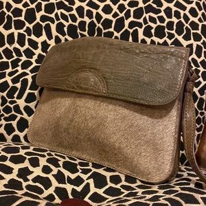 49 SQUARE MILES Pony Hair and Leather Clutch.Bag.  A